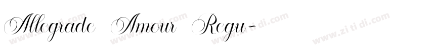 Allegrade Amour Regu字体转换
